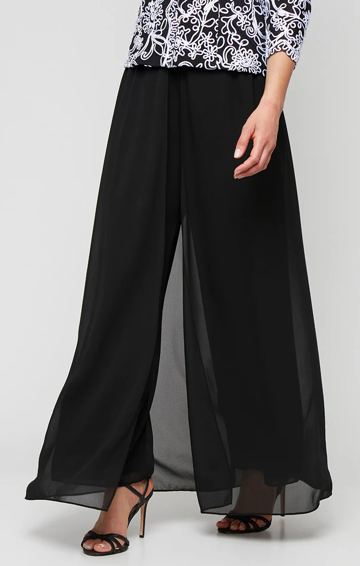 Skirt/Pant Combination Bottom with Foldover Panel | Alex Evenings