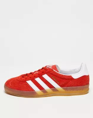 adidas Originals gum sole Gazelle Indoor trainers in red | ASOS | ASOS (Global)