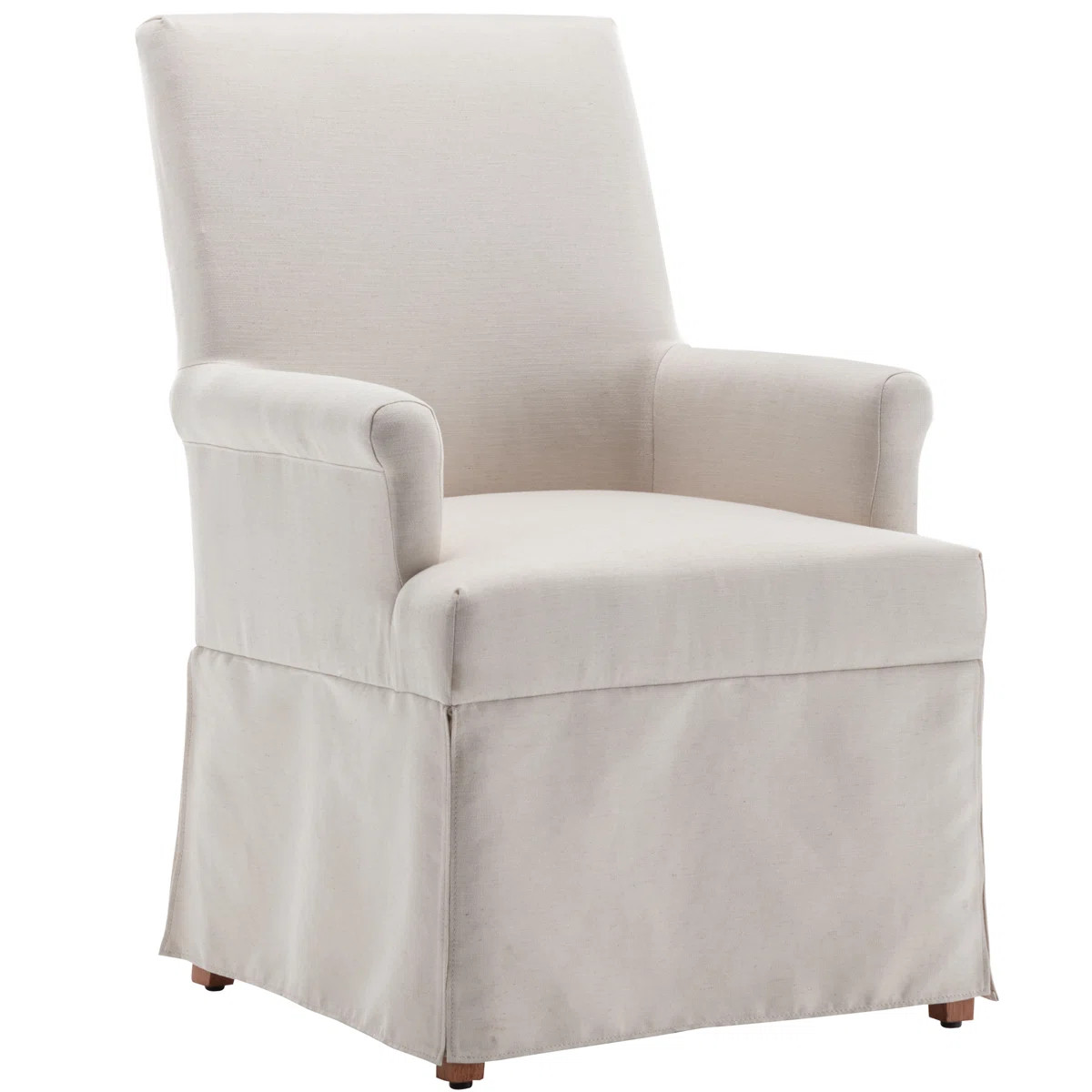 Elegant Upholstered Dining Chair  With Skirted Base, Accent Armchair For Living Room, Bedroom, Di... | Wayfair North America