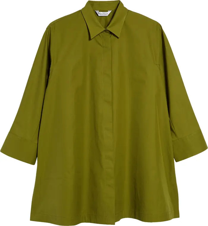 Max Mara Poplin Button-Up Tunic | Nordstrom | Nordstrom