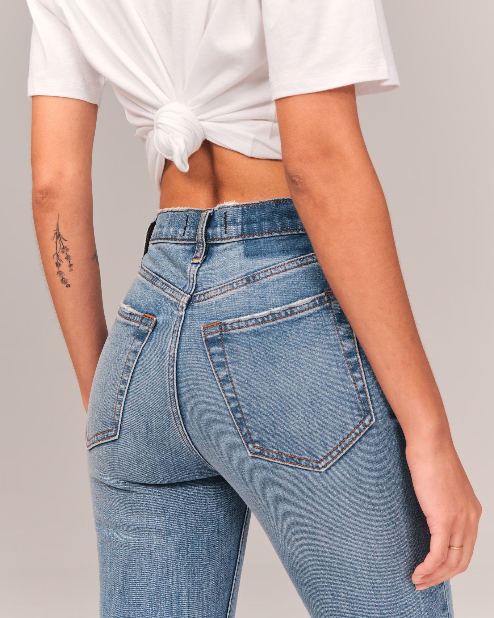 Women's Ultra High Rise Slim Straight Jeans | Women's | Abercrombie.com | Abercrombie & Fitch (US)