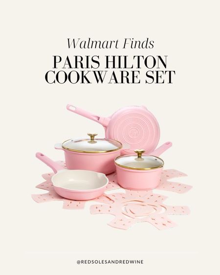 Paris Hilton Walmart cookware, cooking pan, knife set, pink cookware 

#LTKSeasonal #LTKGiftGuide #LTKfindsunder100