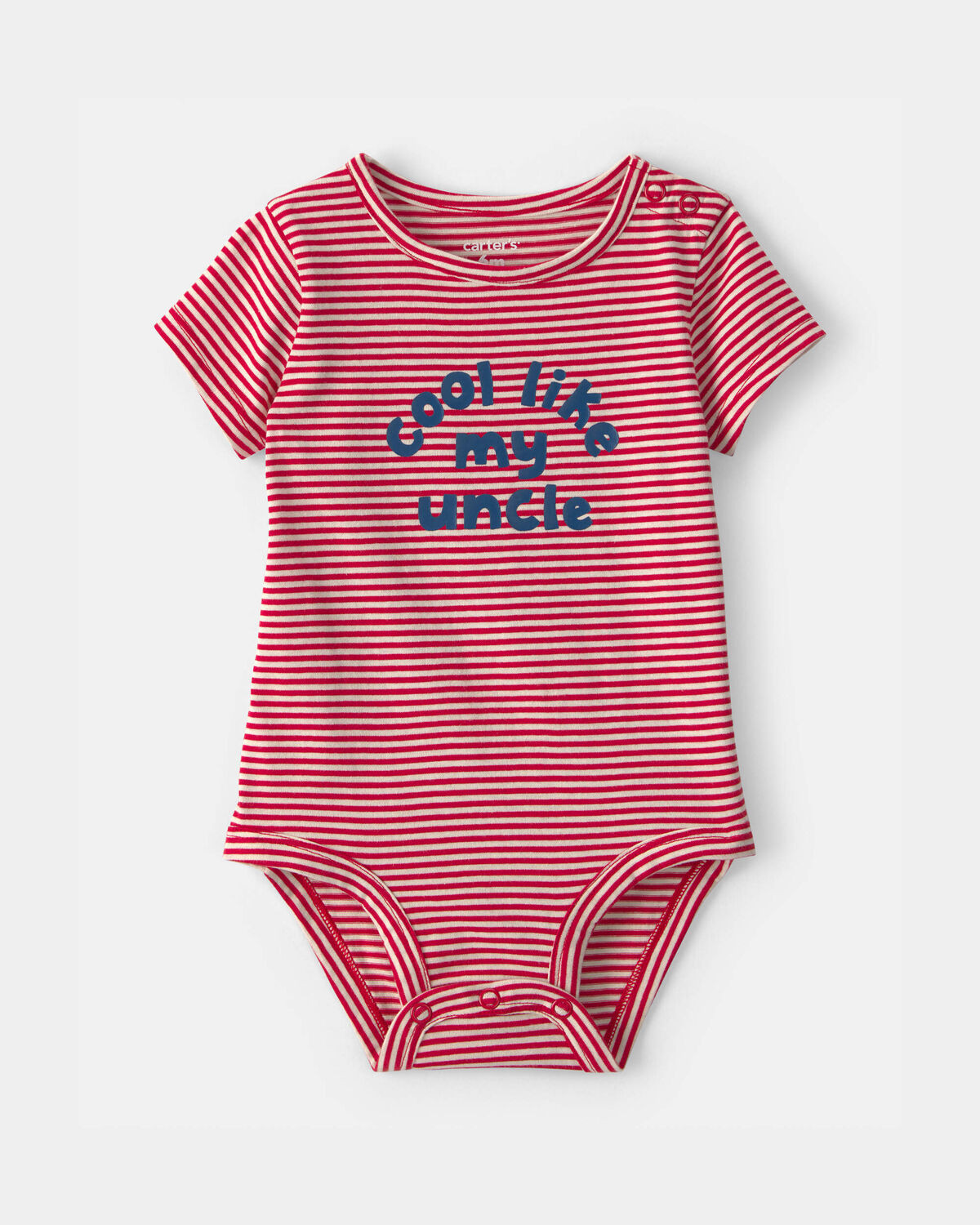 Baby 'Cool Like My Uncle' Striped Graphic Bodysuit - Red | Carter's Inc