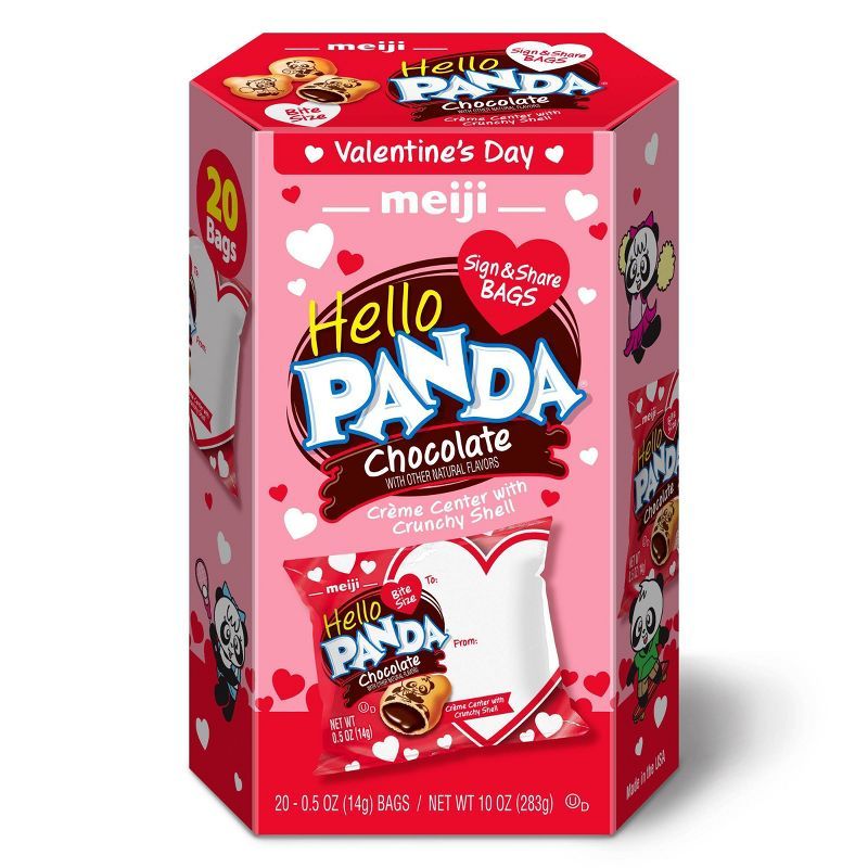 Hello Panda Chocolate Valentine Hex Box - 10oz | Target