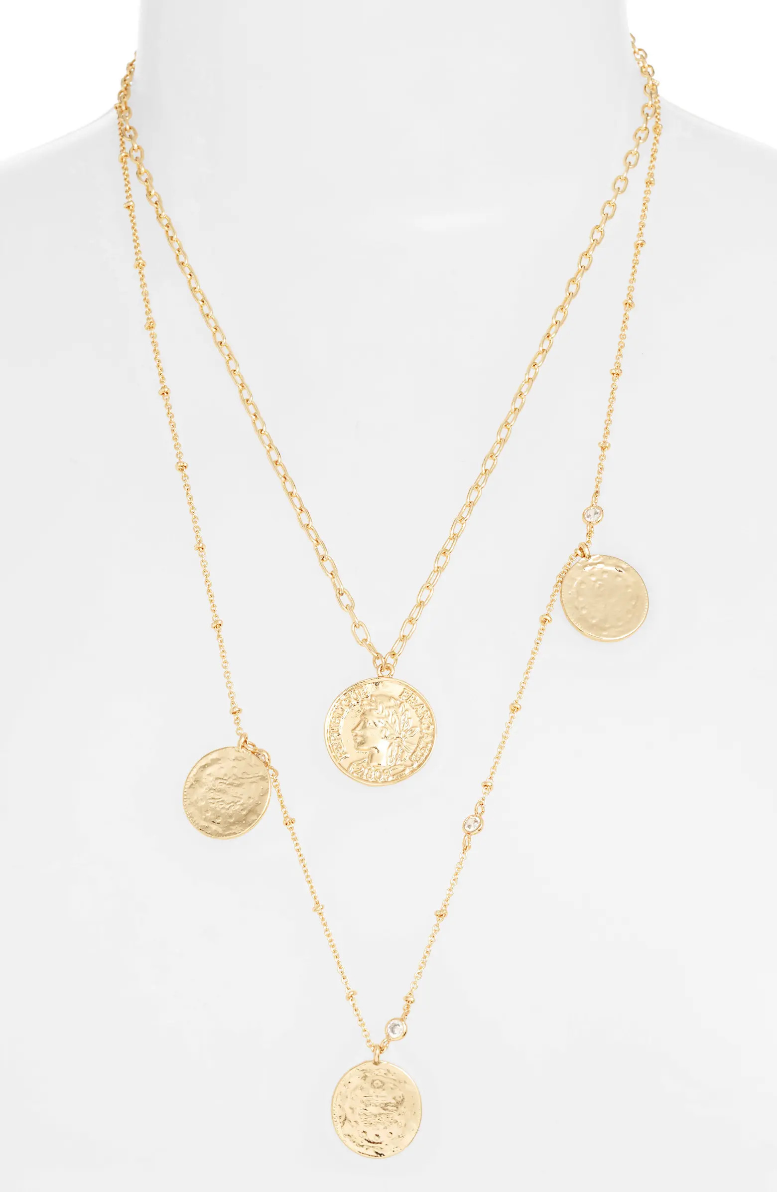 Set of 2 Coin Pendant Necklaces | Nordstrom
