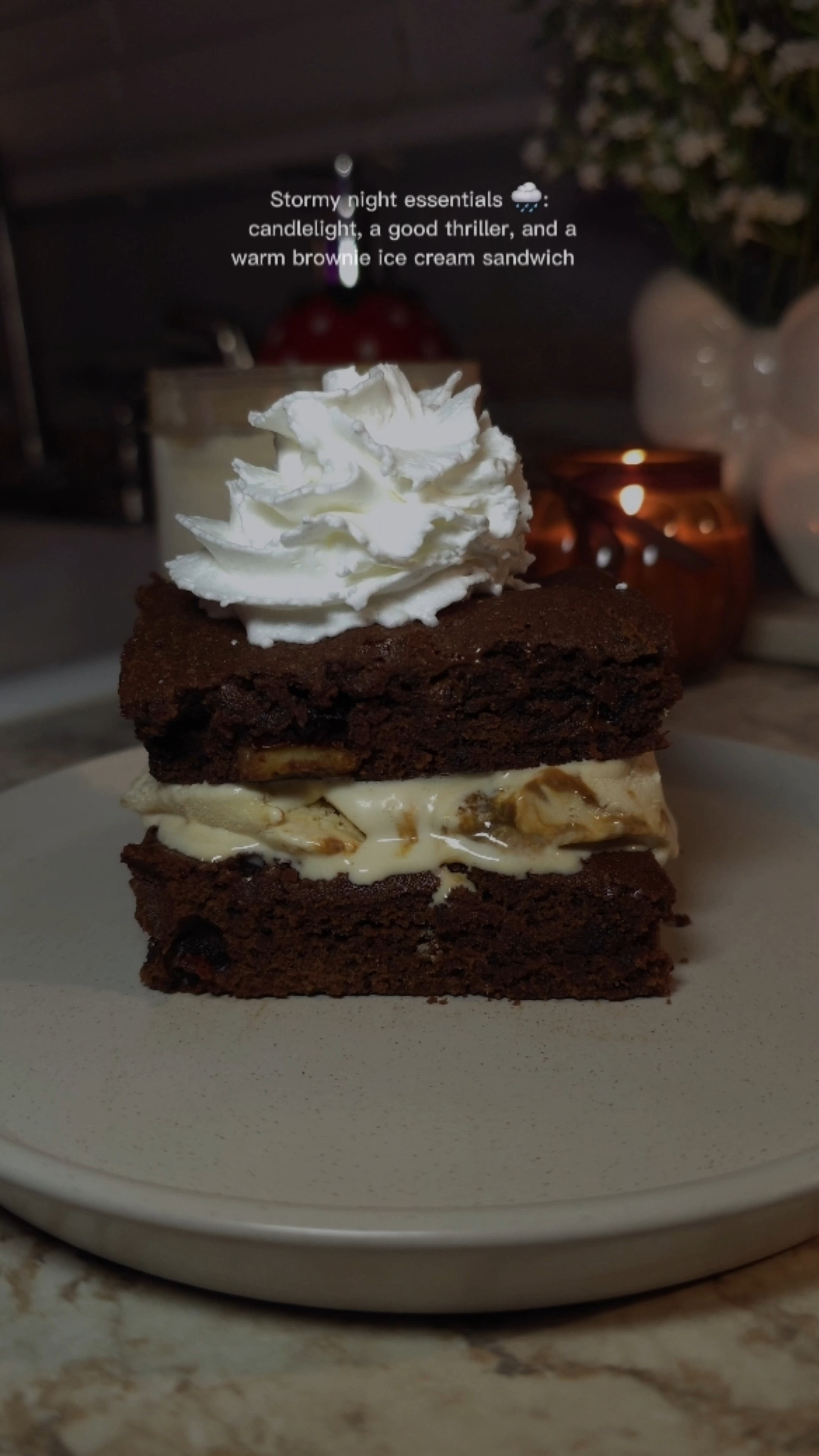 Nothing says cozy quite like a warm brownie ice cream sandwich and a good movie. 🤎🍫If you're looking for the perfect treat for your next rainy night or cozy evening at home, this one's for you.✨️ The full recipe is available on my Instagram: **@kokoowirodu**I also linked some of the cozy favorites featured in this video to help you recreate the vibe at home. 🤎

#LTKfoodie #LTKvlog #LTKdayinmylife