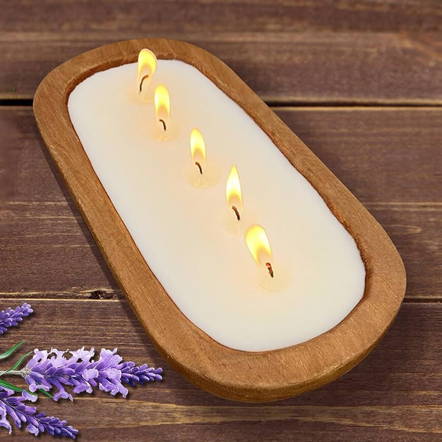 Aromatherapy Candle, SEVEYEE Lavender Candle 5wicks 16oz, Large Wooden Bowl Candles for Women,Gir... | Amazon (US)