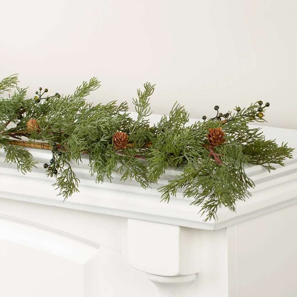 Factory Direct Craft Faux Cedar and Barry Evergreen Cypress Garland | Walmart (US)