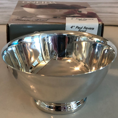 Vintage Oneida Paul Revere Reproduction Silver Plate Footed Bowl 4” Silverplate | eBay US