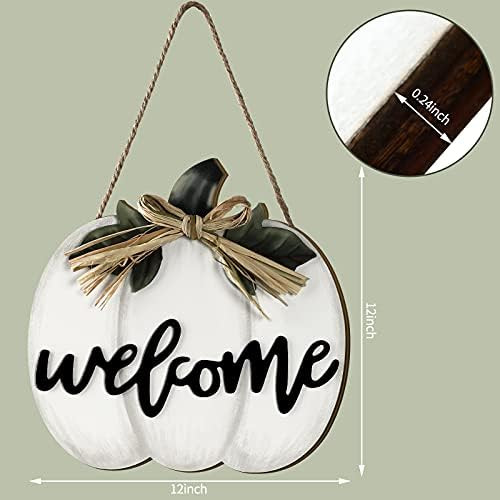 Fall Pumpkin Welcome Sign Wood Pumpkin Welcome Sign Decorative Pumpkin Wooden Sign Wood Pumpkin H... | Amazon (US)