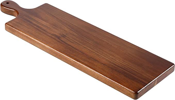 BIRDROCK HOME 23” Acacia Wooden Cheese Serving Board with Handle - Party Charcuterie Board for ... | Amazon (US)