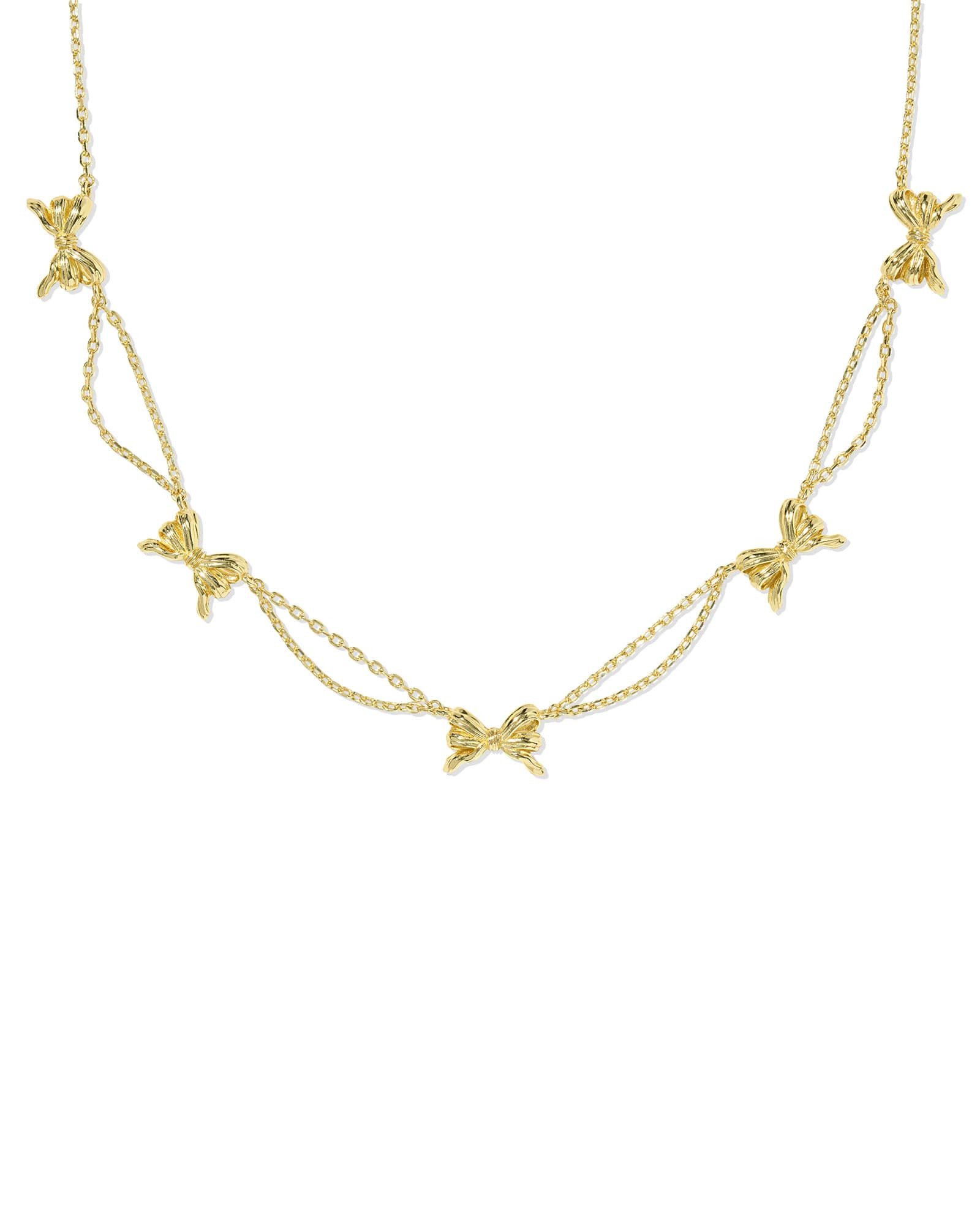 Kendra Scott Bow Gold Strand Necklace | Metal | Kendra Scott