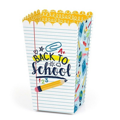 Big Dot of Happiness Back to School - First Day of School Classroom Decorations and Favor Popcorn Treat Boxes - Set of 12 | Target