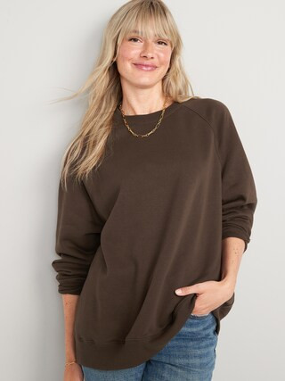 Oversized French Terry Tunic Sweatshirt for Women | Old Navy (US)