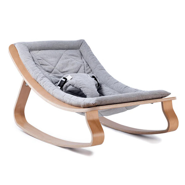 Charlie Crane LEVO Baby Rocker - Beech with Sweet Gray | Project Nursery