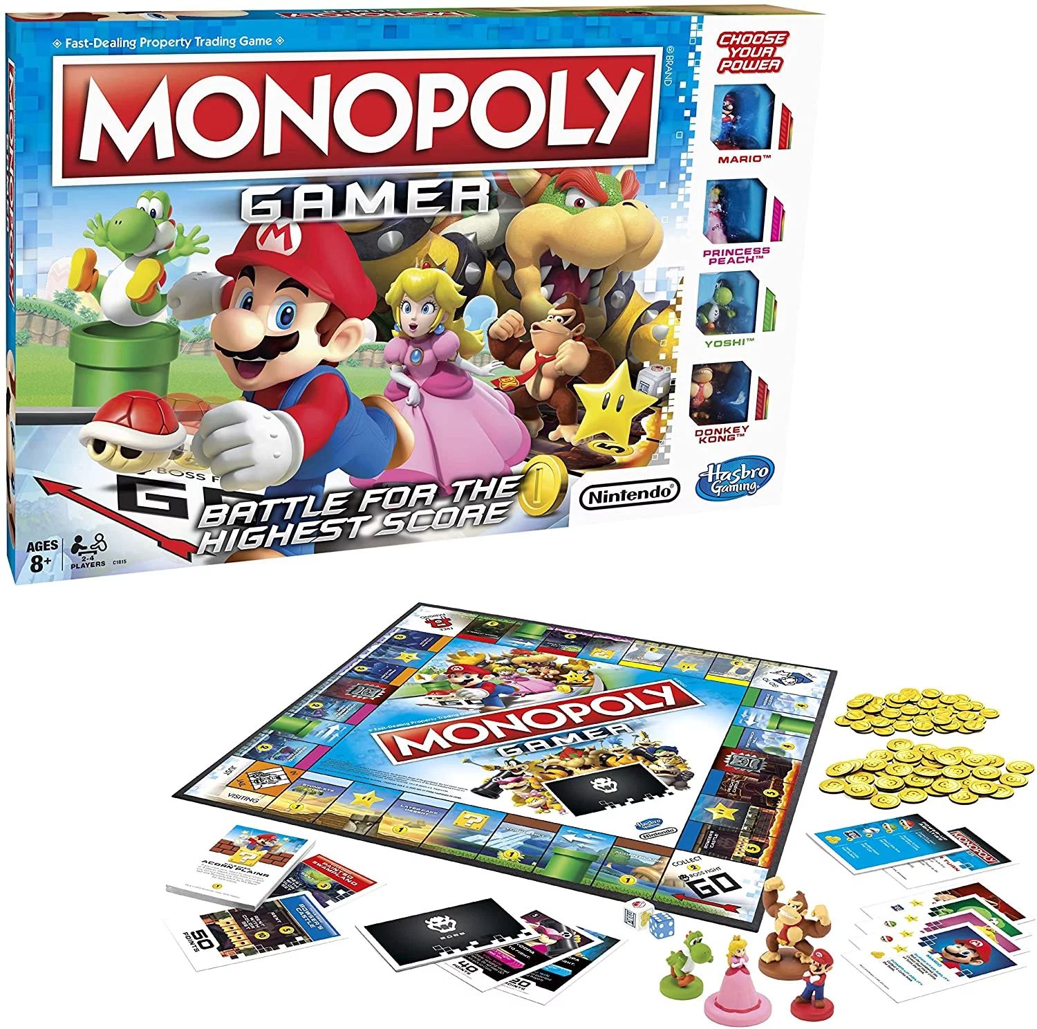 Hasbro Gaming Monopoly Gamer Nintendo's Super Mario characters Gameboard - Walmart.com | Walmart (US)