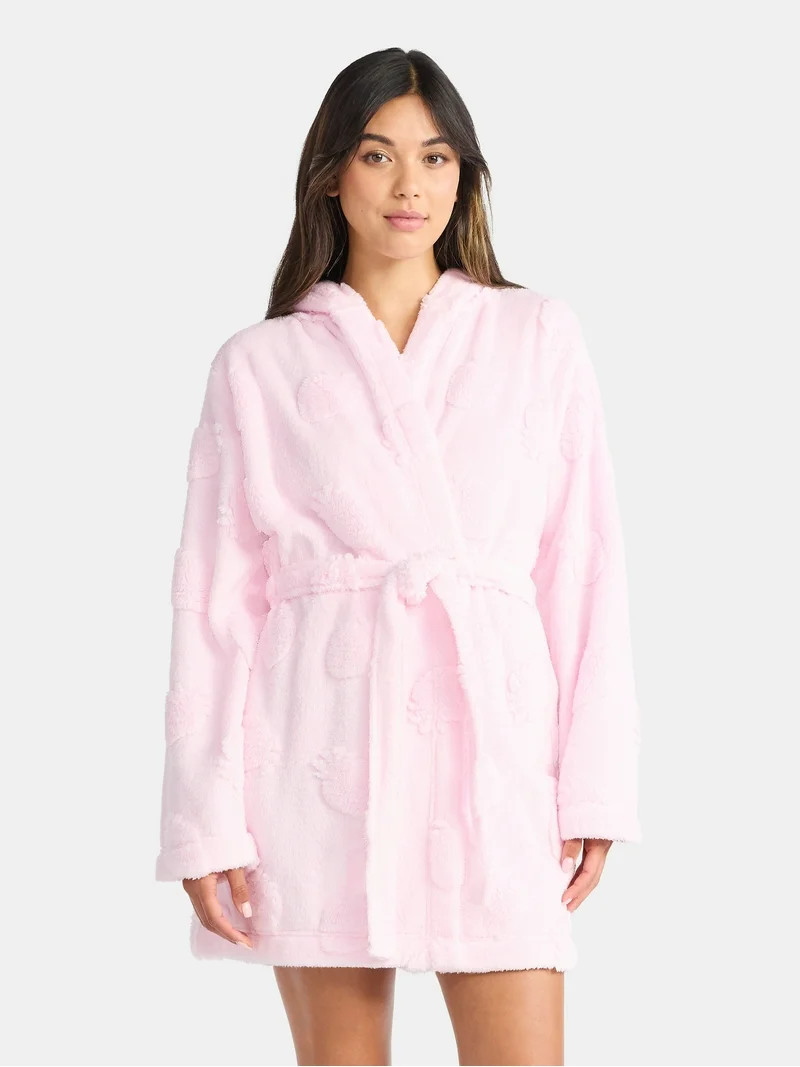 No Boundaries Hooded Robe, Women’s and Women’s Plus | Walmart (US)