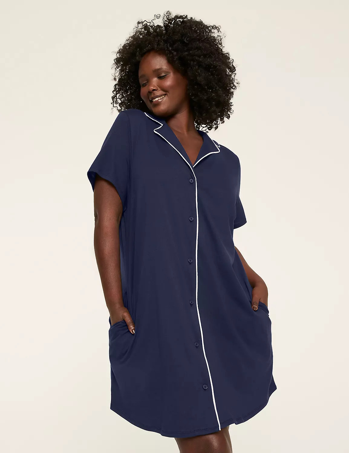Comfy Cotton Notch-Neck Sleepshirt | Lane Bryant (US)