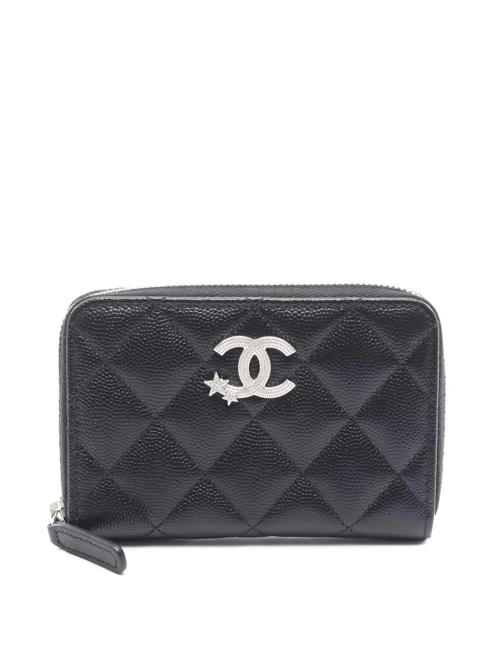 CHANEL Pre-Owned 2021s star-detail wallet - Black | Farfetch Global