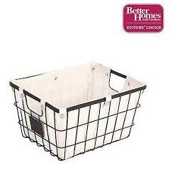 Better Homes and Gardens Small Wire Basket with Chalkboard, Black | Amazon (US)
