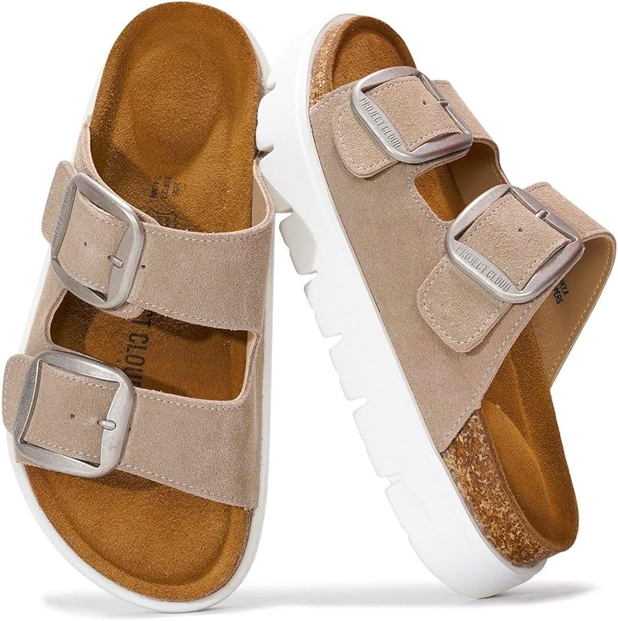 Project Cloud Genuine Leather Platform Sandals Women Footwear - Wedge Chunky Sandals Womens sanda... | Amazon (US)