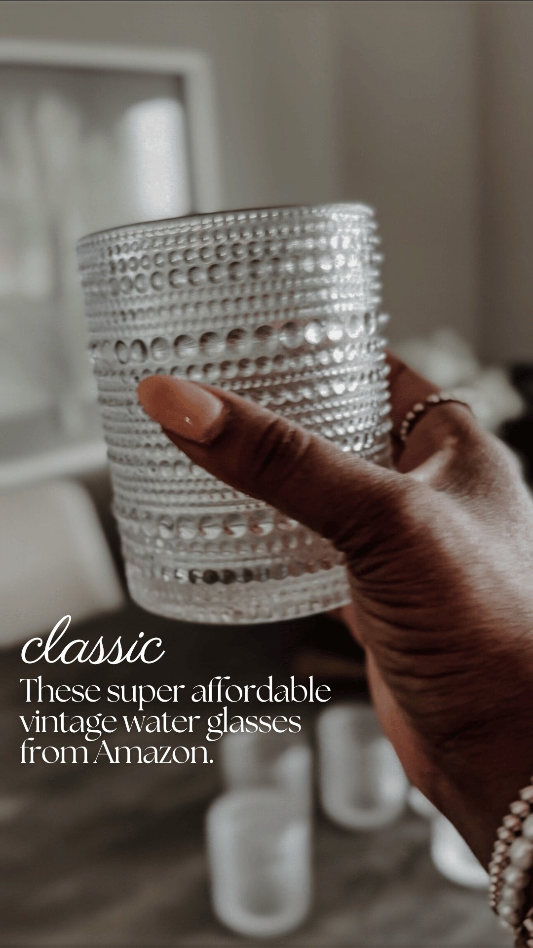 Romantic vintage water glasses. Set of 6

#LTKmorningroutine #LTKHome #LTKFindsUnder50