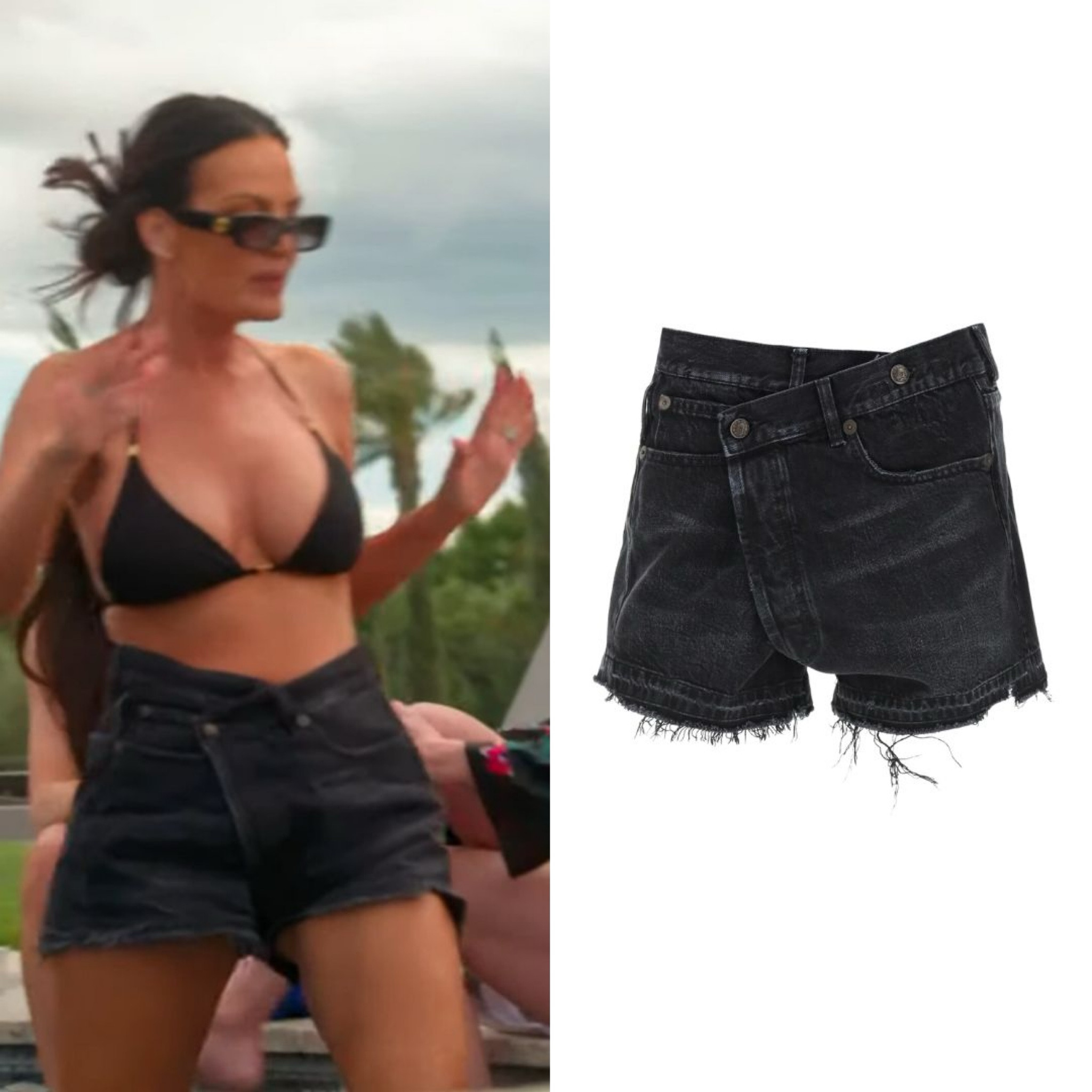 Lisa Barlow’s Black Denim Shorts