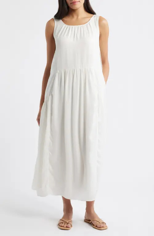 CITY BLUES Sleeveless Maxi Dress in White at Nordstrom, Size X-Large | Nordstrom