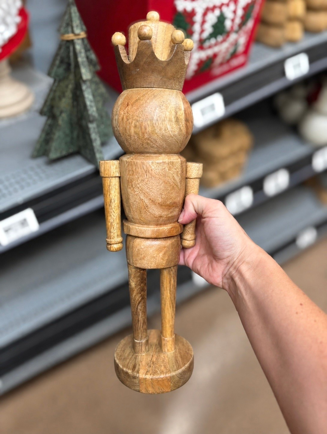 Found the viral wooden nutcracker in store at @Walmart!  Only $15 and looks way more expensive than it is!

#LTKHome #LTKSeasonal