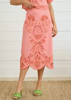 Crown & Ivy™ Sewing Down South x Crown & Ivy™ Hayes Embroidered Pencil Skirt | Belk