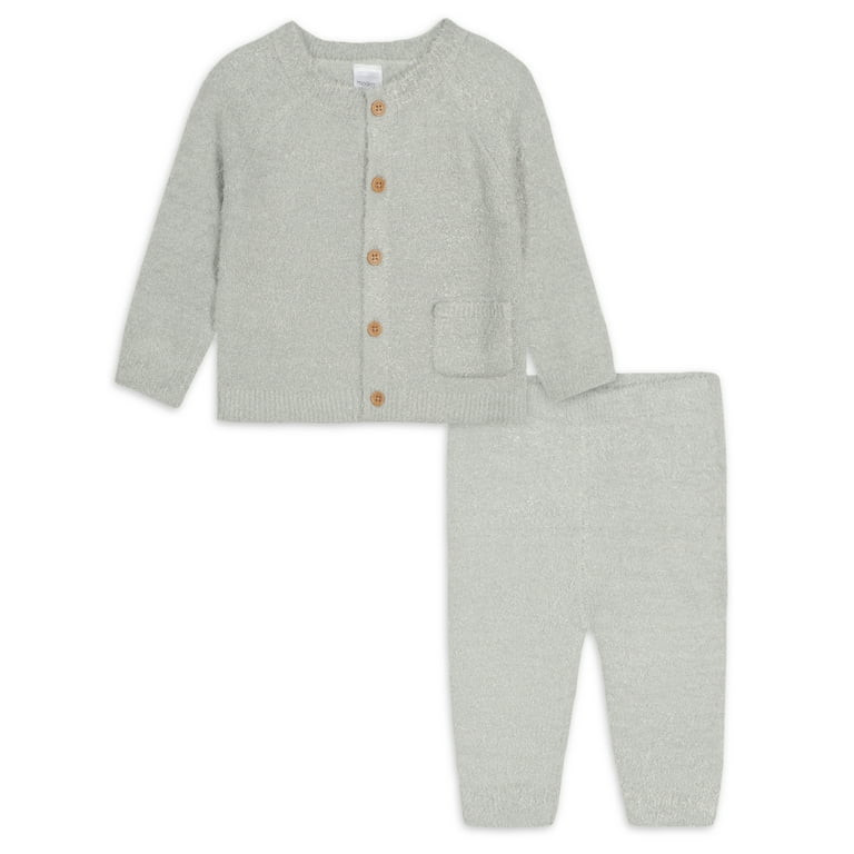 Modern Moments by Gerber Baby Boy or Girl Gender Neutral Long Sleeve Cozy Cardigan Sweater & Pant... | Walmart (US)