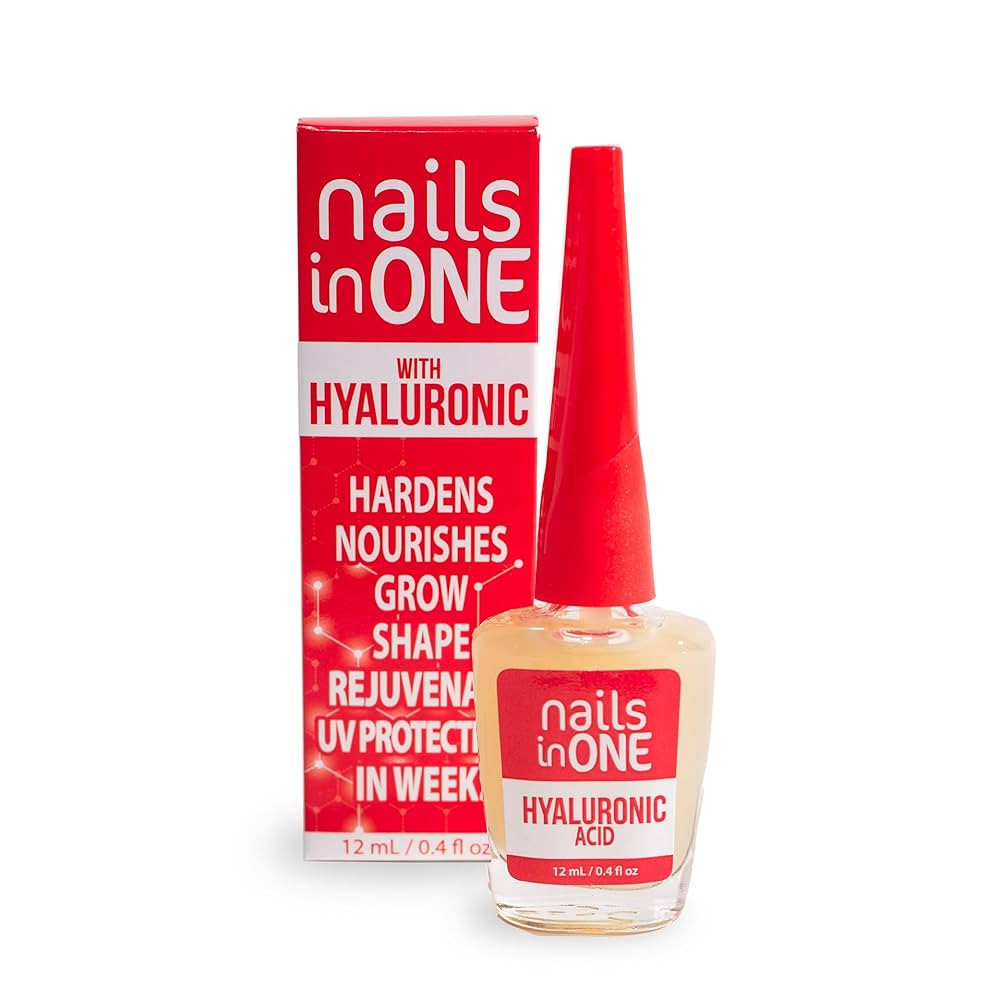 Nails In One: Ultimate Nail Strengthener & Growth Treatment, Clear Nail Polish Strengthener, Hard... | Amazon (US)