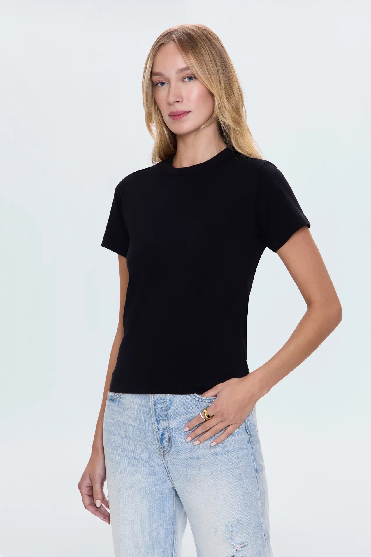 Alba Baby Tee - Noir | Pistola Denim