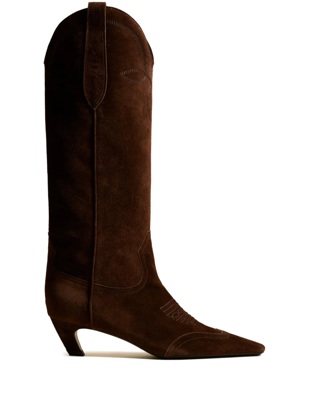 KHAITE Dallas knee-high Leather Boots - Farfetch | Farfetch Global