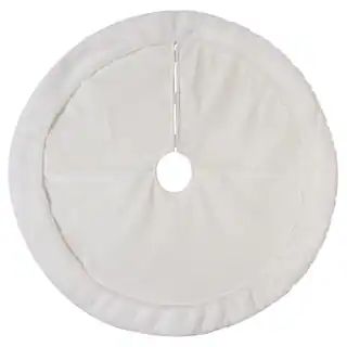 30" White with Faux Fur Mini Christmas Tree Skirt by Ashland® | Michaels | Michaels Stores