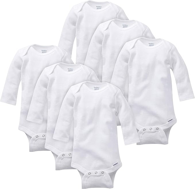 Gerber Baby 6-pack Long-sleeve Onesies Bodysuit | Amazon (US)