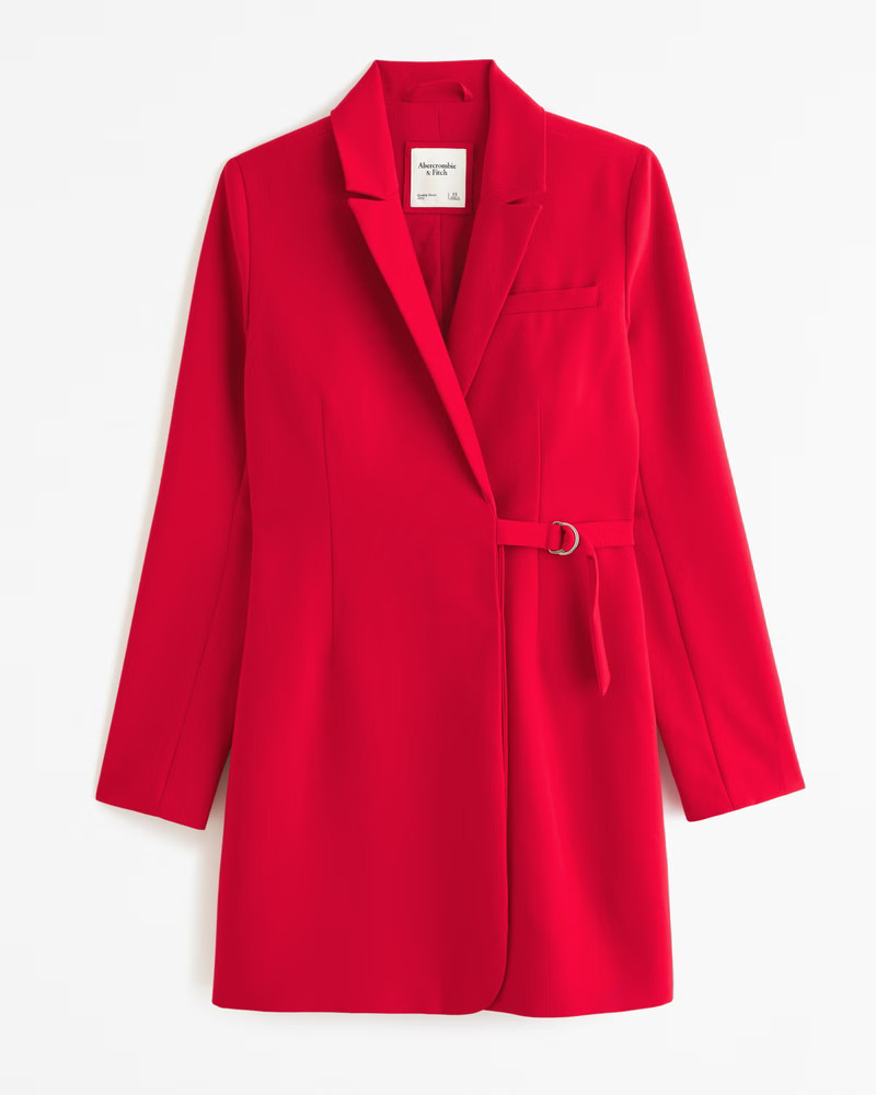 Women's Side-Belt Blazer Mini Dress | Women's New Arrivals | Abercrombie.com | Abercrombie & Fitch (US)