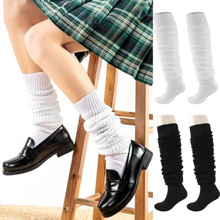 Dress Choice Women s Extra Long & Heavy Slouch Cotton Knee High Boot Socks Cotton Slouch Chunky Sock | Walmart (US)