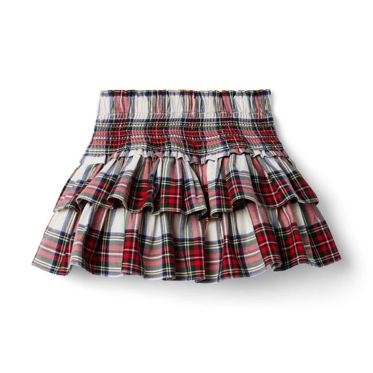 Plaid Smocked Waist Tiered Skirt | Janie and Jack