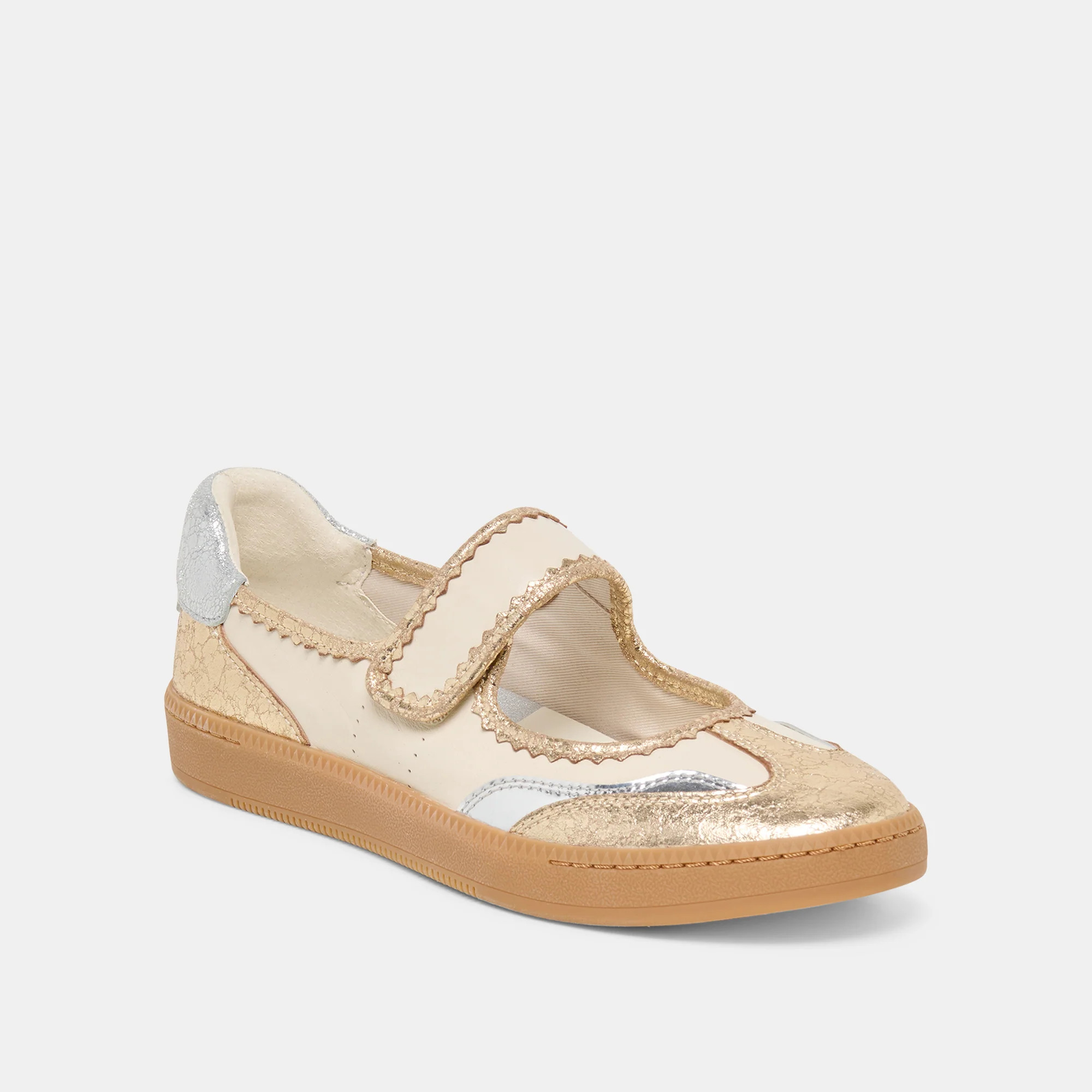 NANET Metallic Multi Leather Mary-Jane Sneakers | Dolce Vita | DolceVita.com