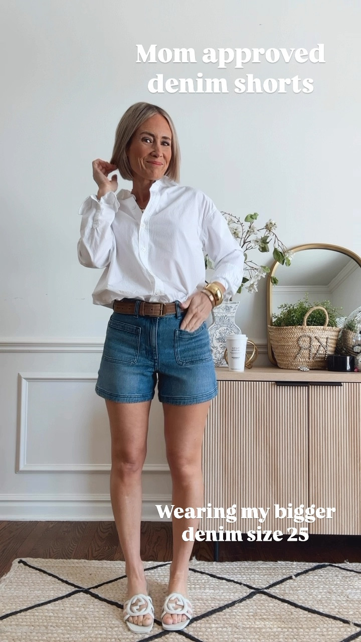 Spring outfit, jean shorts, denim shorts, Madewell, target, wearing these jean shorts in my bigger size 25.

#LTKOver40 #LTKWatchNow #LTKStyleTip