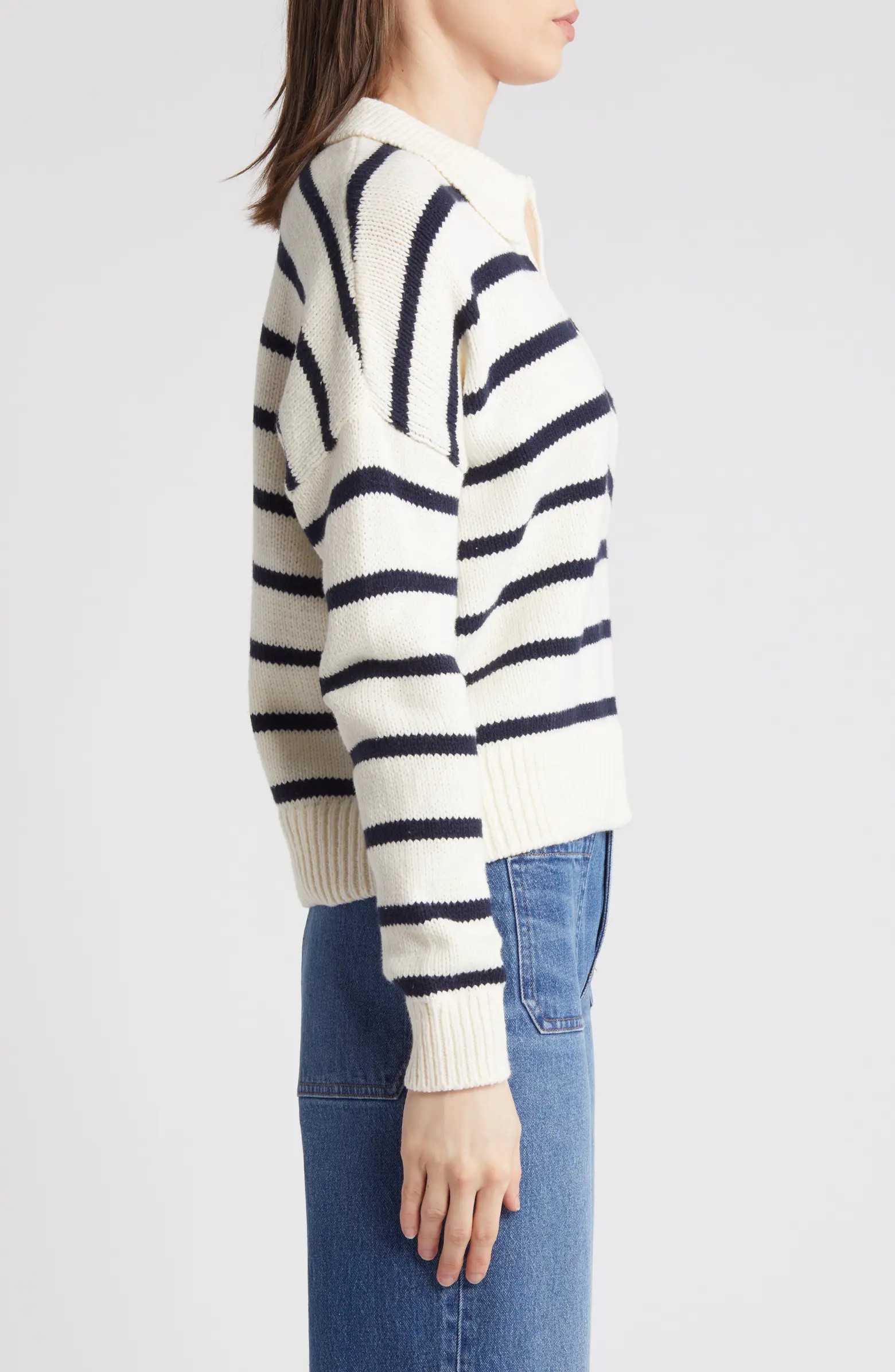 Madewell Dedham Stripe Polo Sweater | Nordstrom | Nordstrom
