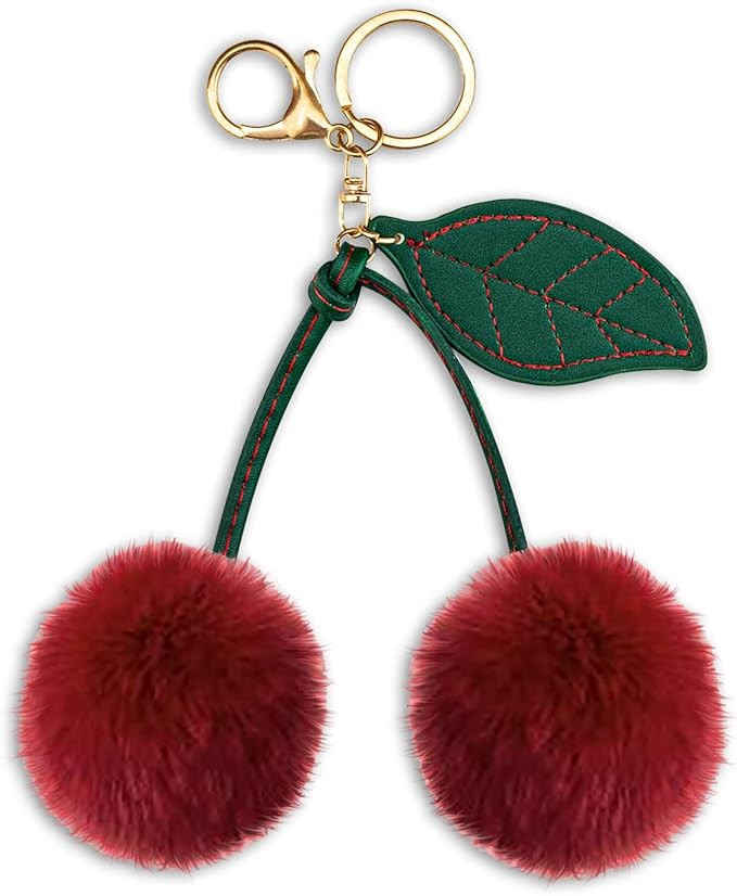 Cherry Keychain Cherry Accessories Bag Charms for Handbags Car Key Chain Christmas Gifts for Wome... | Amazon (US)