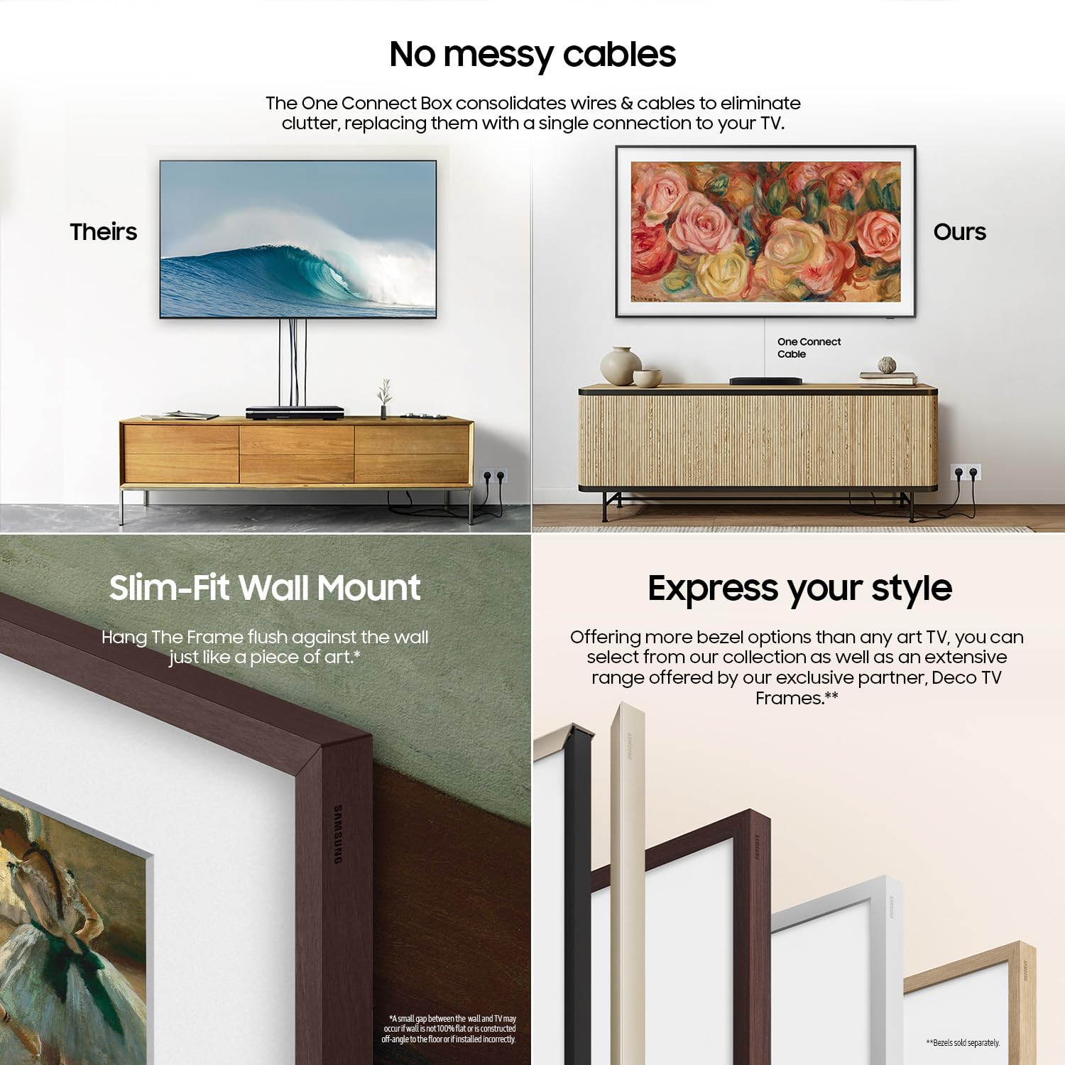 SAMSUNG 65-Inch Class QLED 4K LS03D The Frame Series Quantum HDR Smart TV w/Dolby Atmos, Art Mode... | Amazon (US)