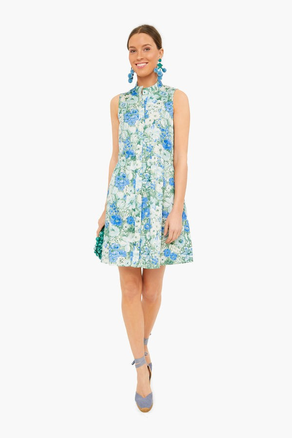 Jardin De Fleurs Sleeveless Royal Shirt Dress | Tuckernuck | Tuckernuck (US)