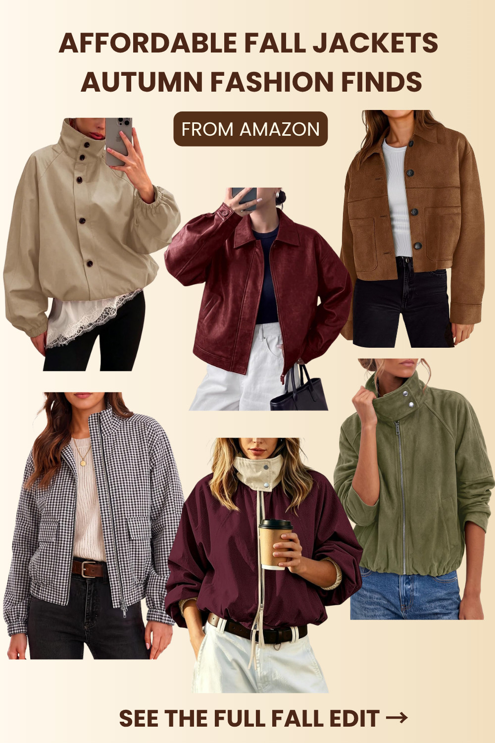Your sign to upgrade your fall layers 🍂🤎

Fall jackets + bomber jackets are the easiest way to make a simple outfit feel instantly more elevated. From classic bombers to lightweight fall jackets, I rounded up some of my favorite autumn outerwear finds to wear on repeat all season.
Think: denim + bomber, sweater + jacket, leggings + oversized layers, or your favorite fall dress with a chic jacket thrown over it✨

Shop the fall jacket edit through the link🛍️ 

#FallFashion #FallOutfits #FallJackets #BomberJacket #BomberJackets #FallStyle #AutumnFashion #FallWardrobe #FallFashionFinds #WomensFashion #AmazonFashion #LTKFinds #FallOutfitIdeas 

 #LTKgrwm #LTKootd #LTKSeasonal