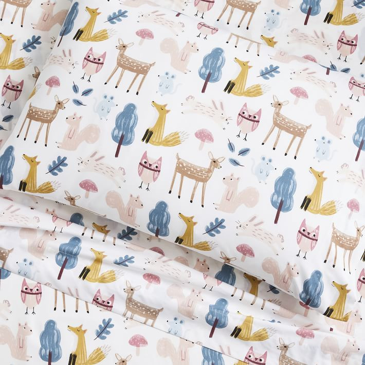 Organic Willa Woodland Sheet Set | West Elm (US)