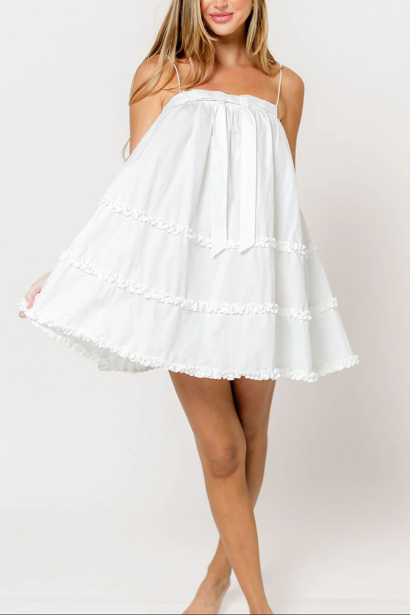 Aniya Mini Dress in Off-White | Worth Collective