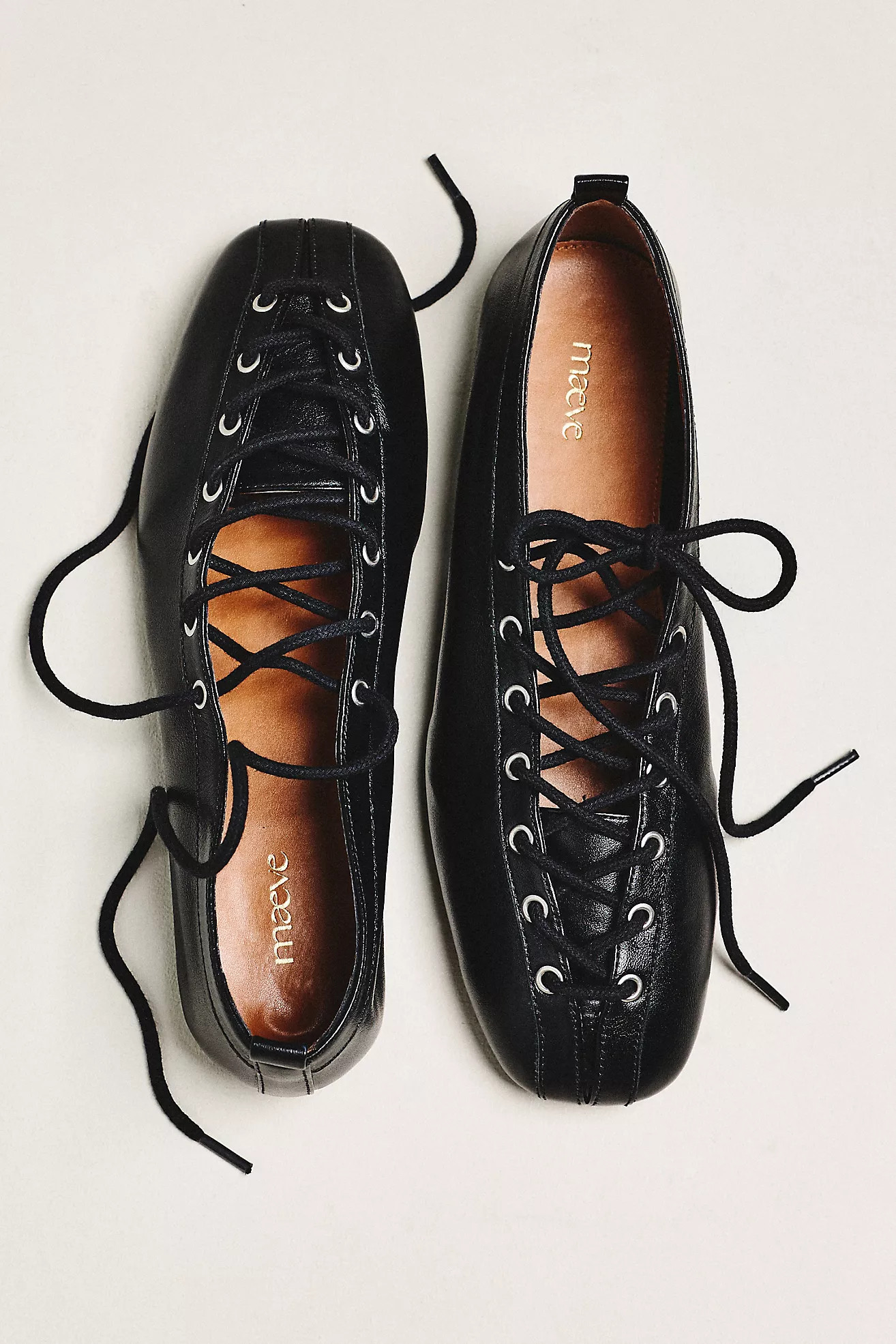 Maeve Tie-Up Grommet Ballet Flats | Anthropologie (US)