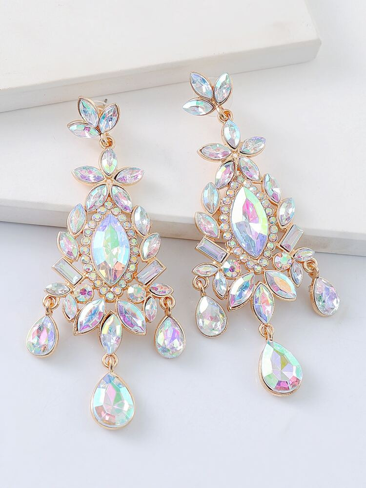 Rhinestone Water Drop Earrings | SHEIN